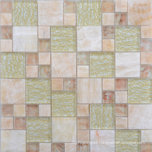 300X300 Gold Foil Glass and Stone Mediterranean Mosaic Tile